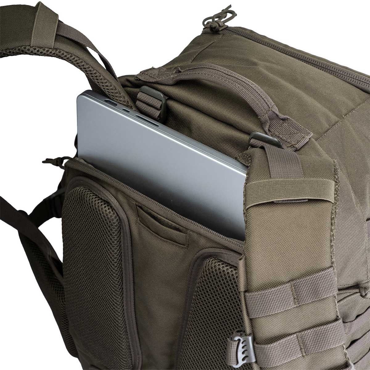 green highlander 45l harrier v2 full clamshell pack with laptop hydration sleeve