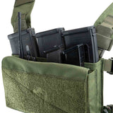 green viper buckle up utility rig with two compartments