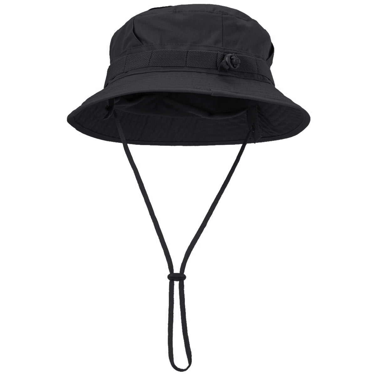 helikon black cpu boonie hat with drawcord and chin strap