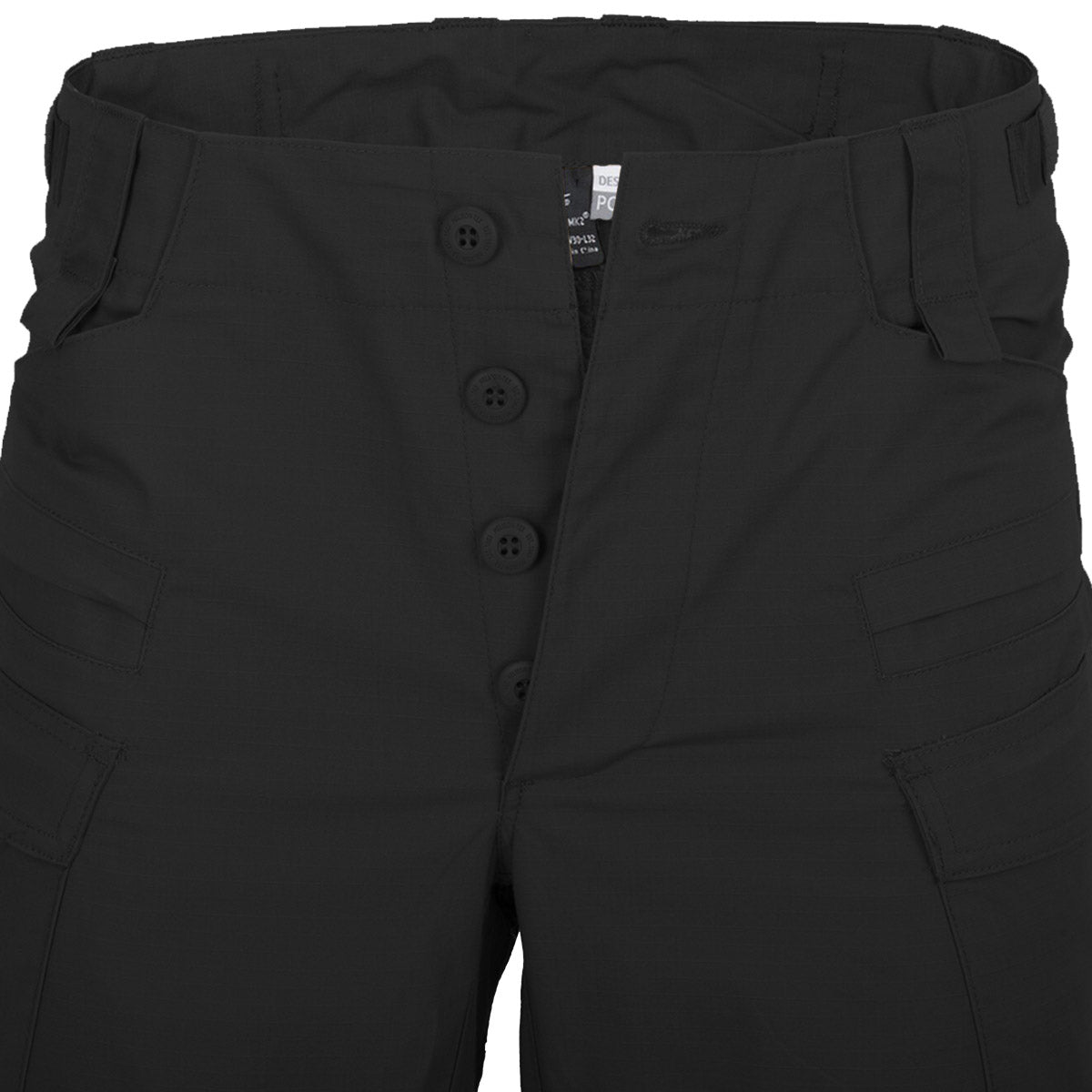helikon black sfu next cargo trousers mk2 with button closure