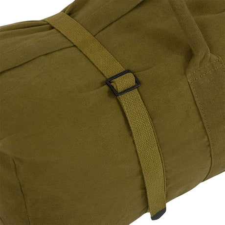 highlander 75cm olive rope handle canvas tool bag with compression straps