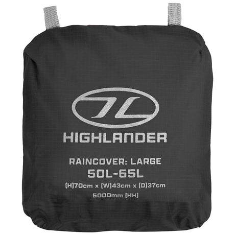 highlander ducks back raincover front pack black large