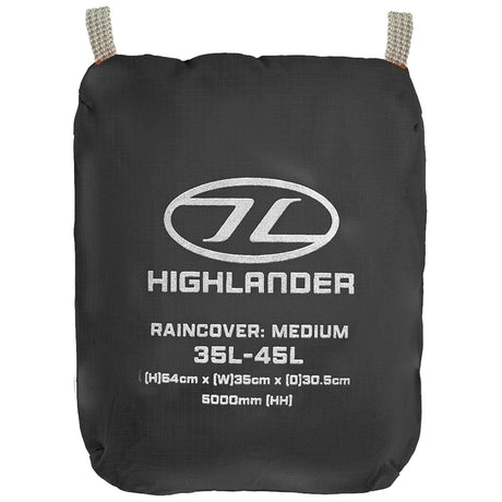 highlander ducks back raincover front pack black medium