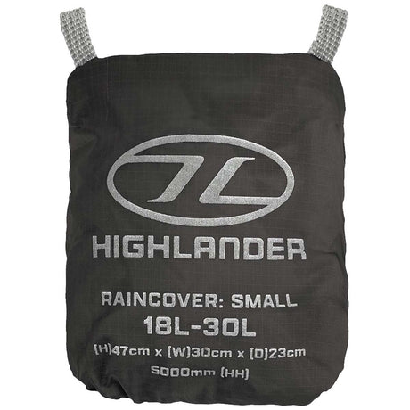 highlander ducks back raincover front pack black small
