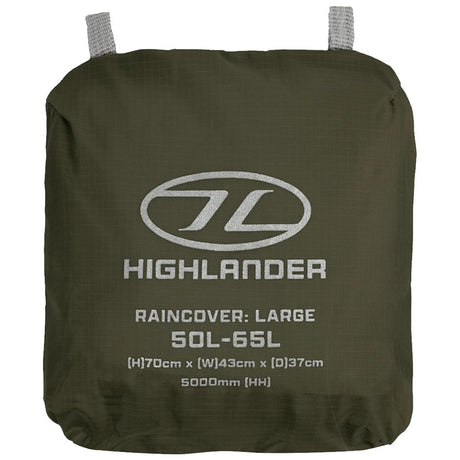 highlander ducks back raincover front pack ranger green large