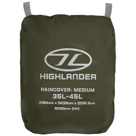 highlander ducks back raincover front pack ranger green medium