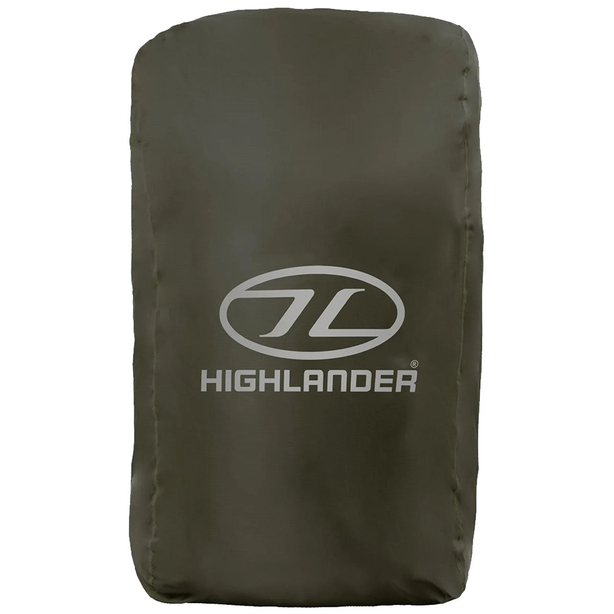 highlander ducks back raincover on bag ranger green large