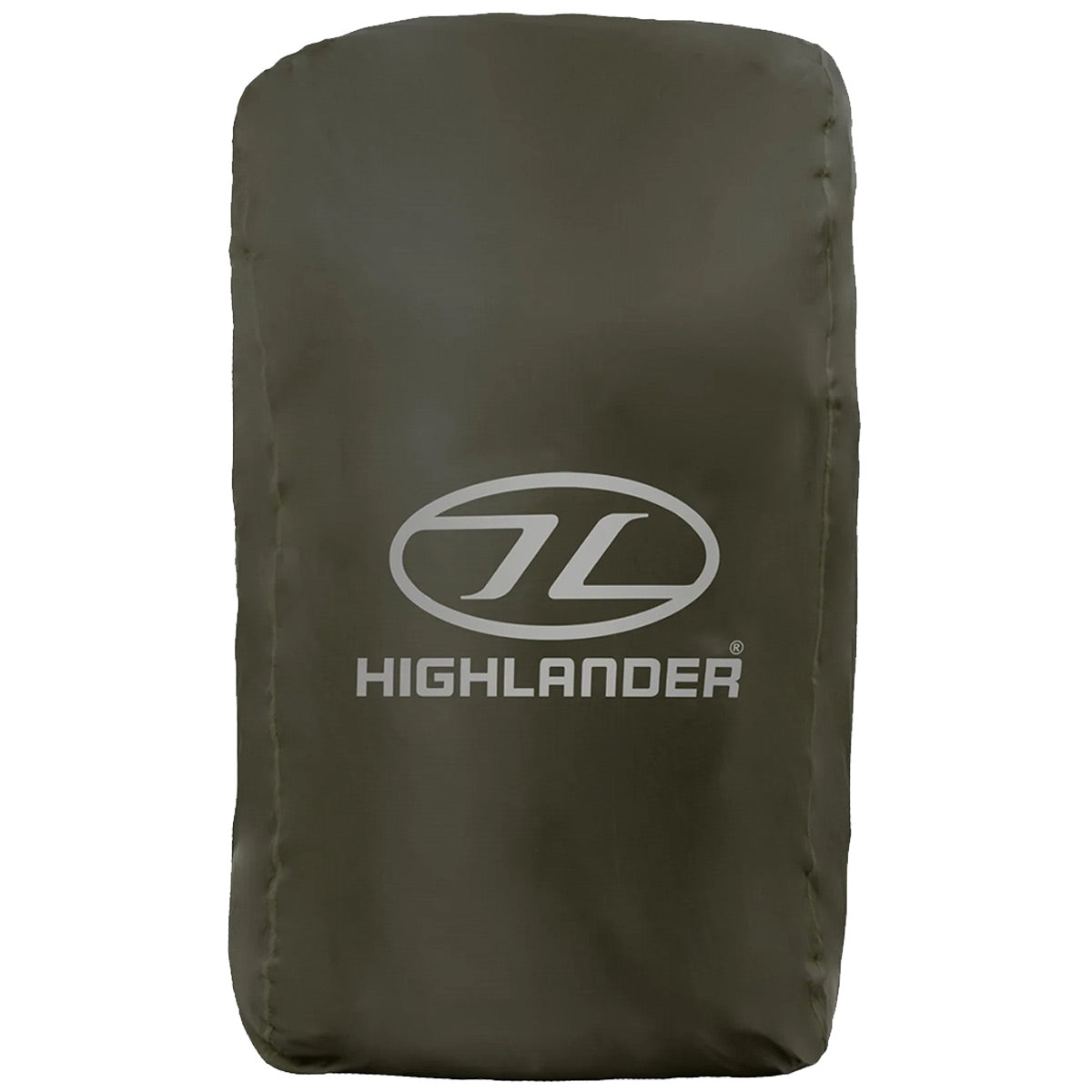 highlander ducks back raincover on bag ranger green medium