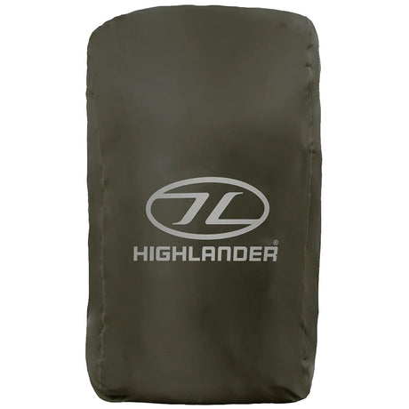 highlander ducks back raincover on bag ranger green medium
