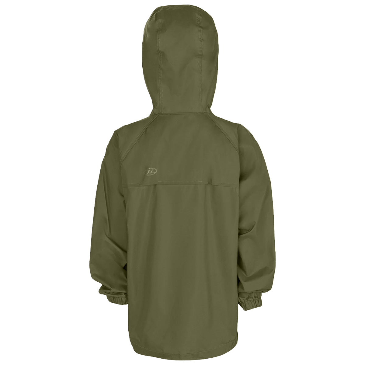 highlander kids stormguard jacket olive rear view