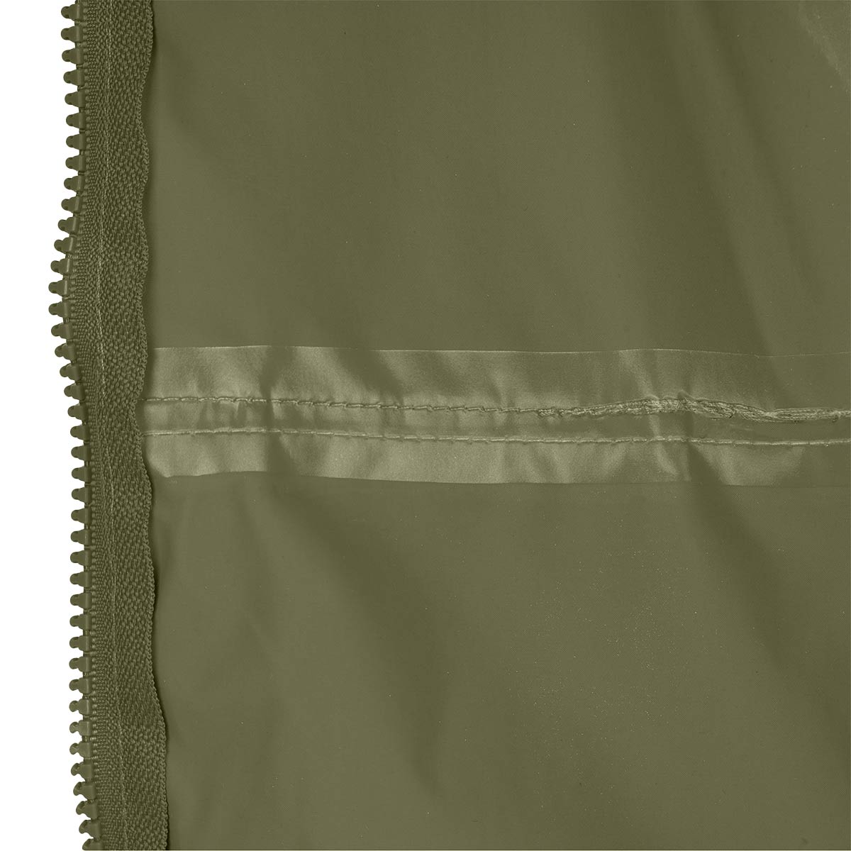 highlander kids stormguard jacket olive seam and zip