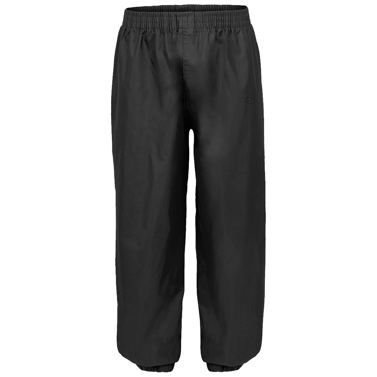 highlander kids waterproof tempest trousers black rear