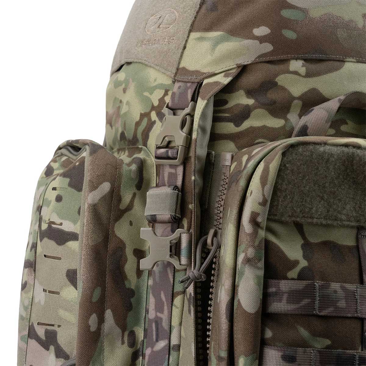 highlander pinnacle rucksack 70l hmtc camo compression straps