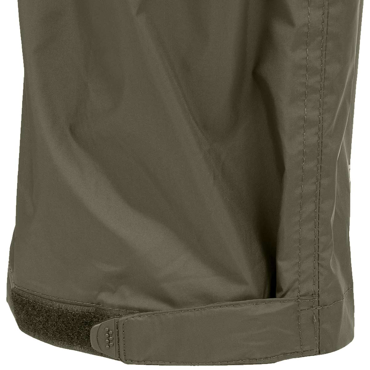 highlander ranger green stow and go waterproof trousers with velcro adjustable hems