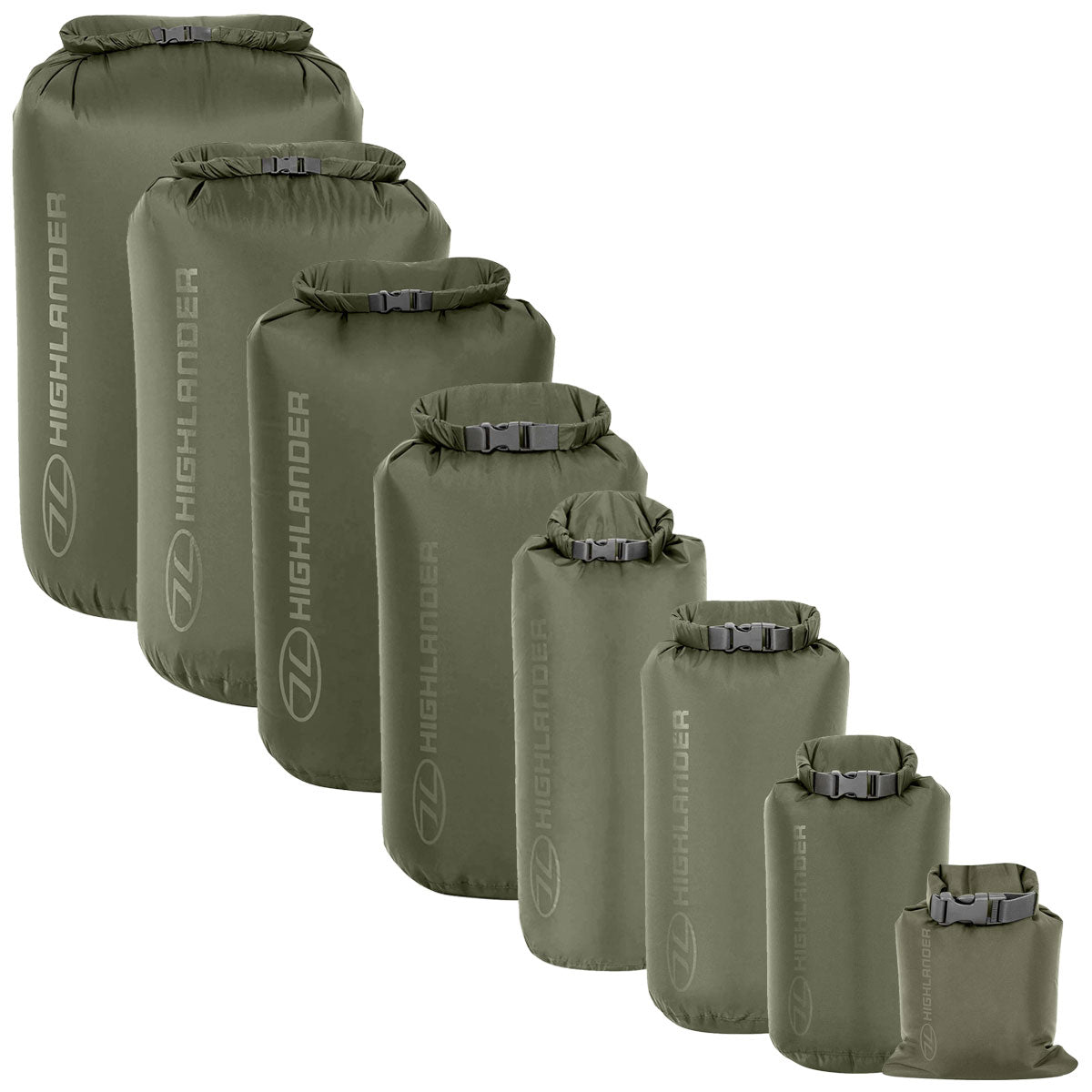 highlander waterproof dry bags ranger green