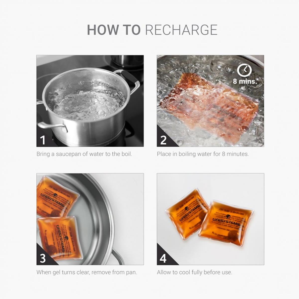 how to recharge lifesystems reusable hand warmers