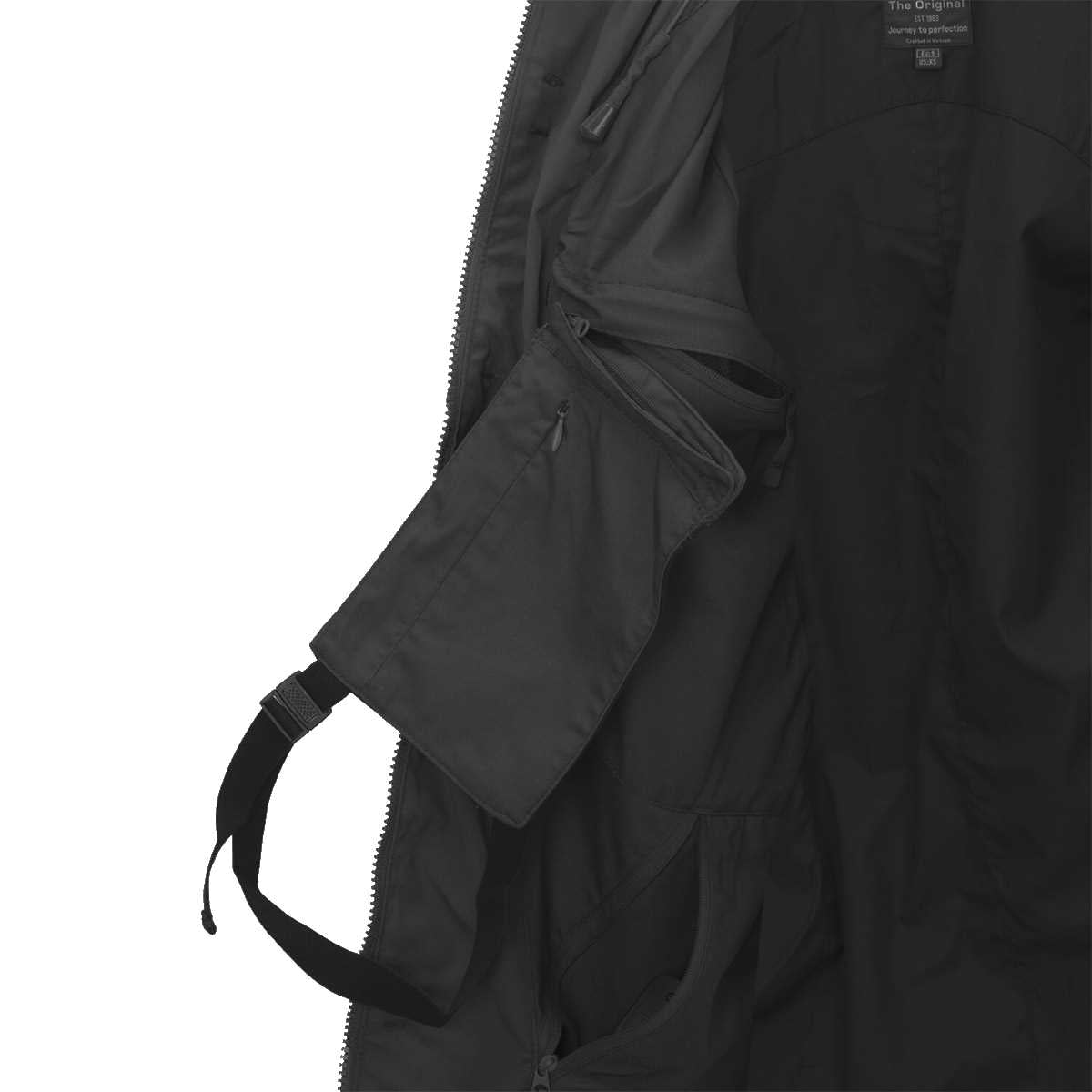 inner pocket with detachable pouch on helikon covert m65 ash grey jacket