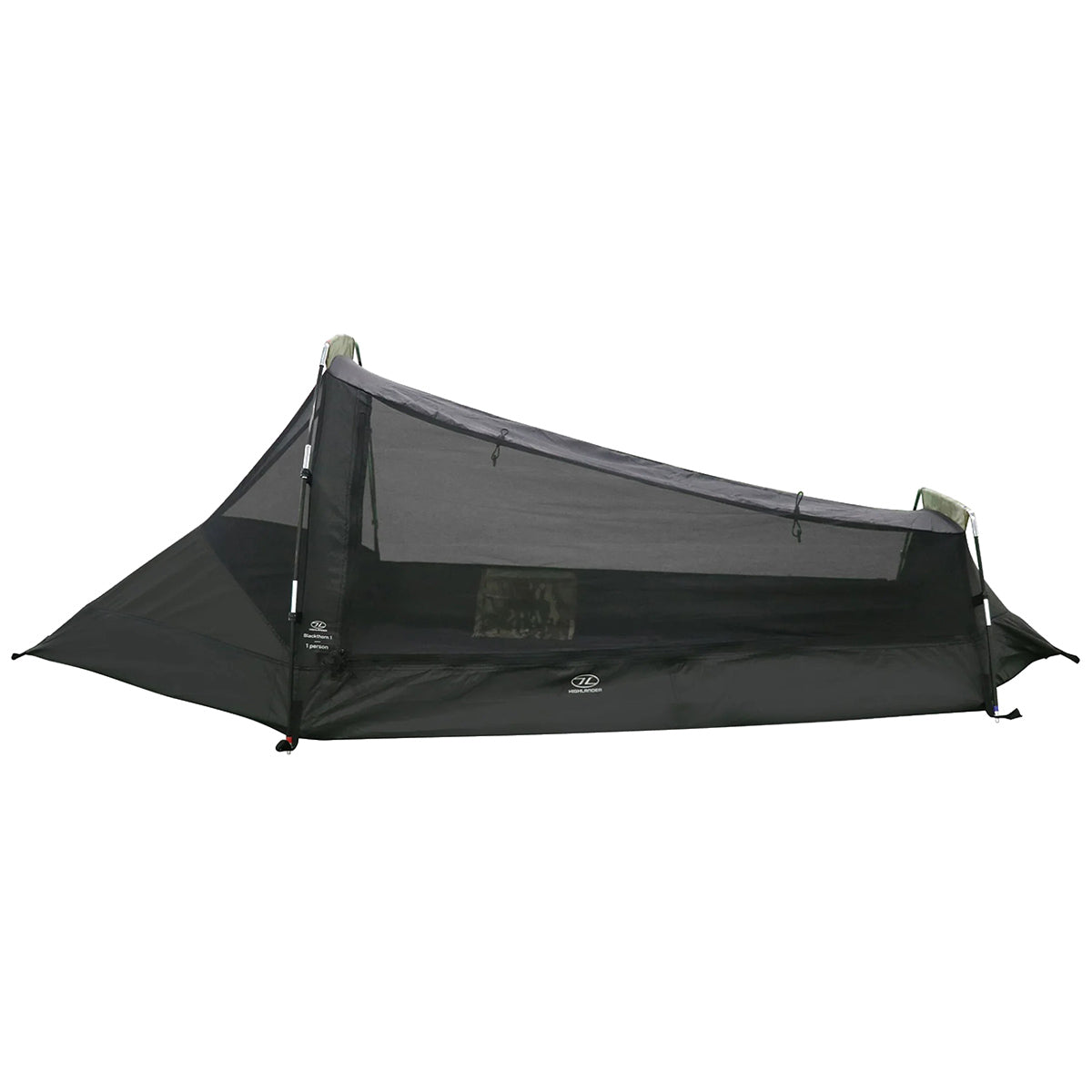 integrated bug net of camouflage highlander blackthorn 1 plus gen2 one person tent
