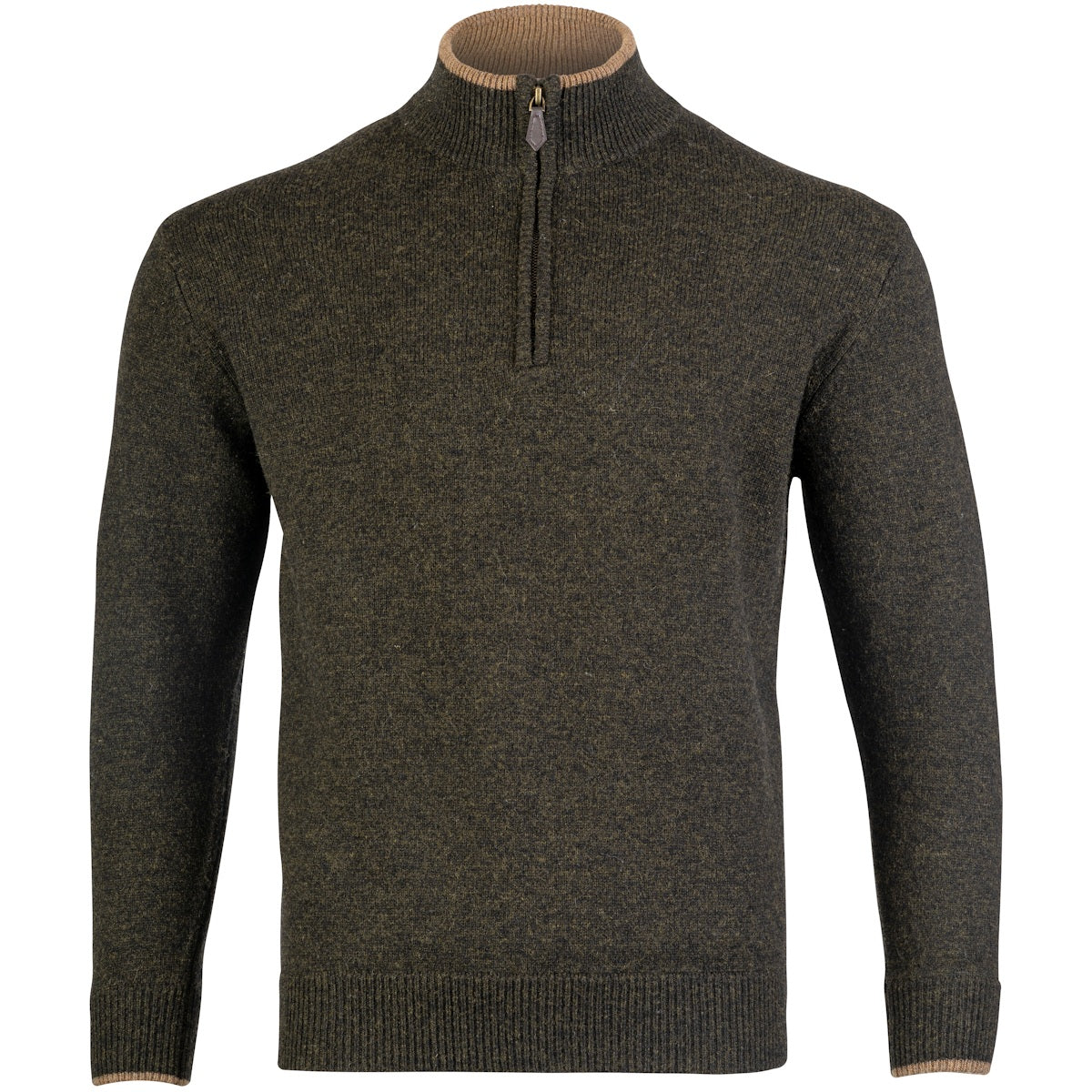 jack pyke ashcombe zipknit pullover dark olive