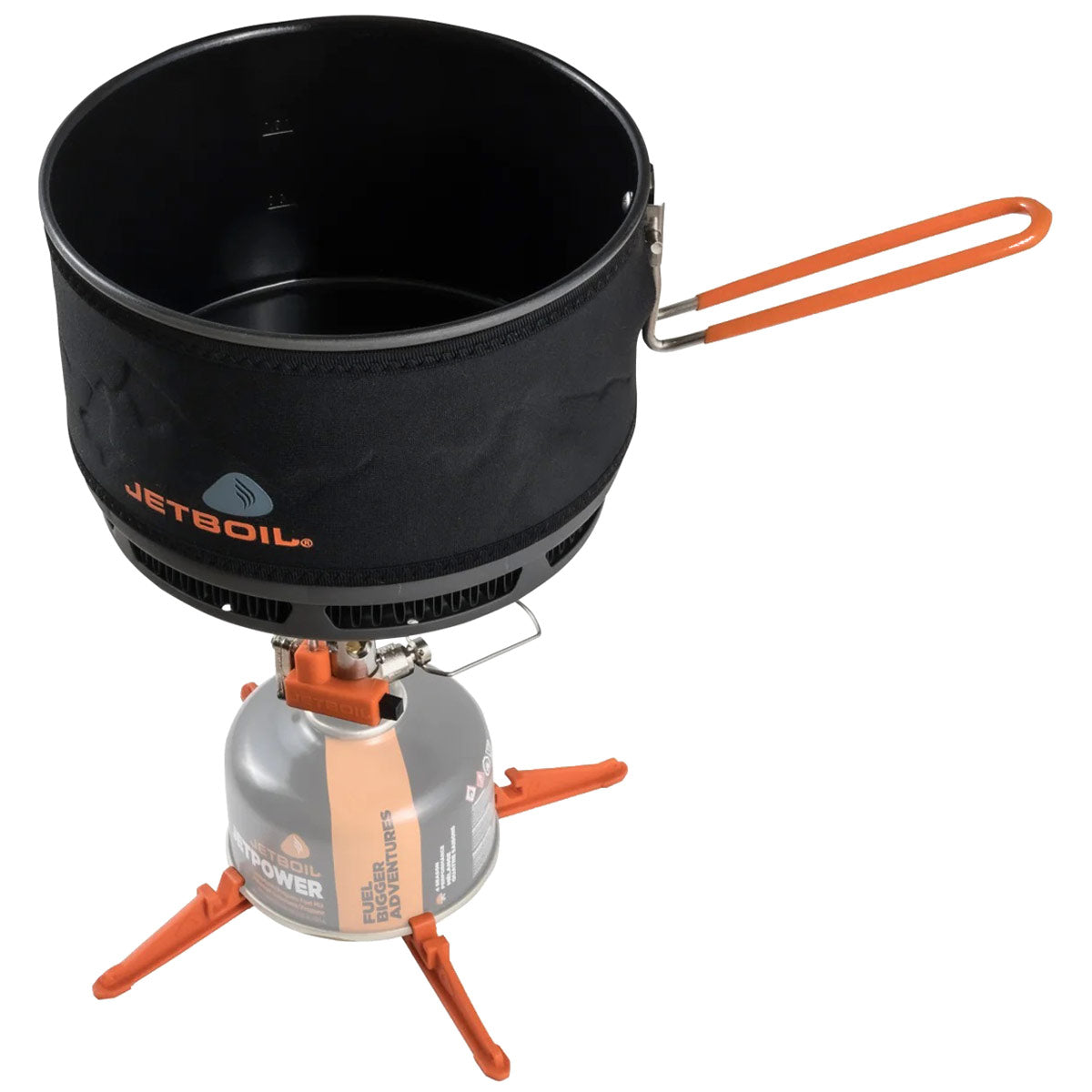 jetboil 1.5l ceramic fluxring cooking pot carbon with folding handle