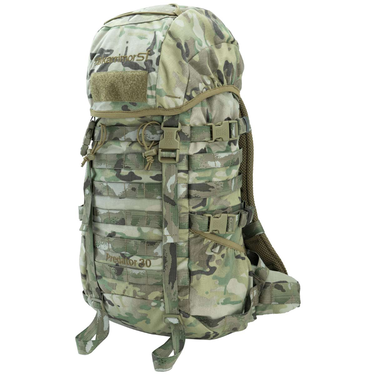 karrimor sf multicam 30l daypack front and side molle panel