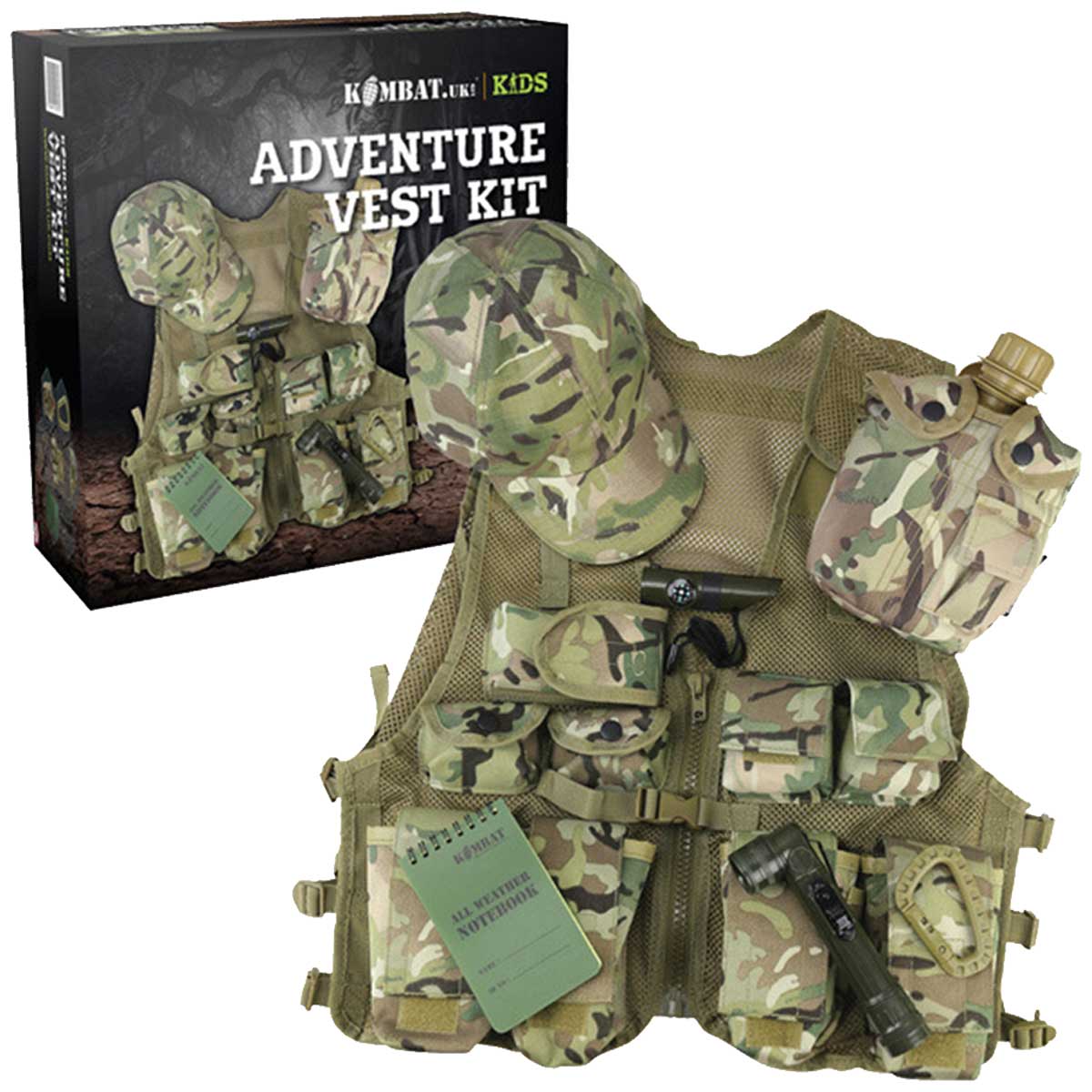 kombat kids adventure vest set btp camo