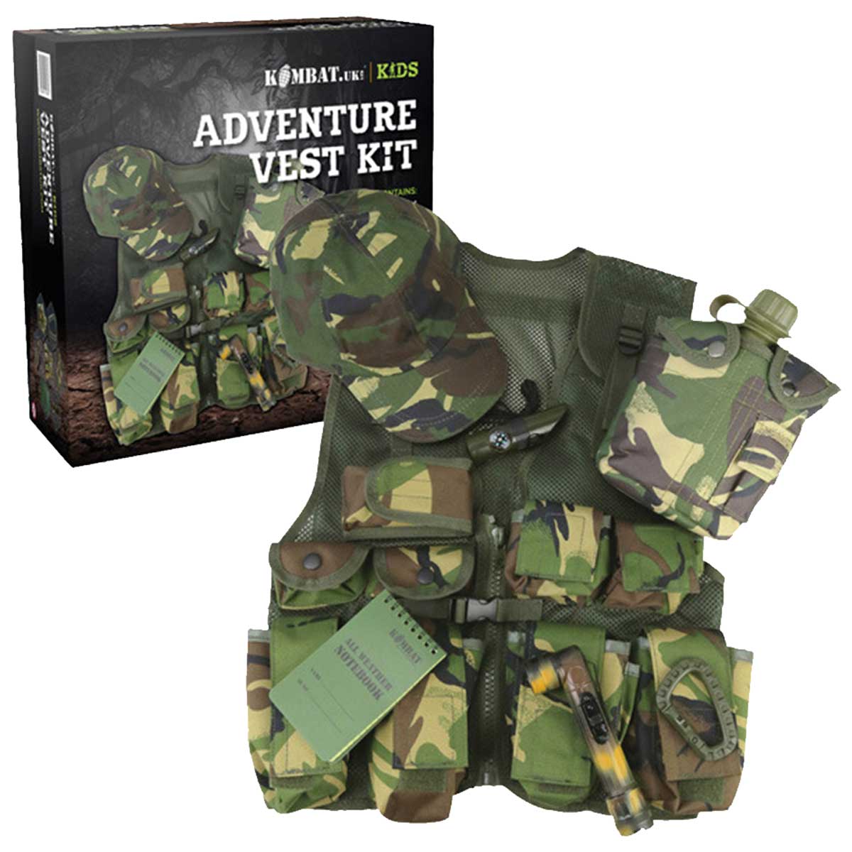 kombat kids adventure vest set dpm camo
