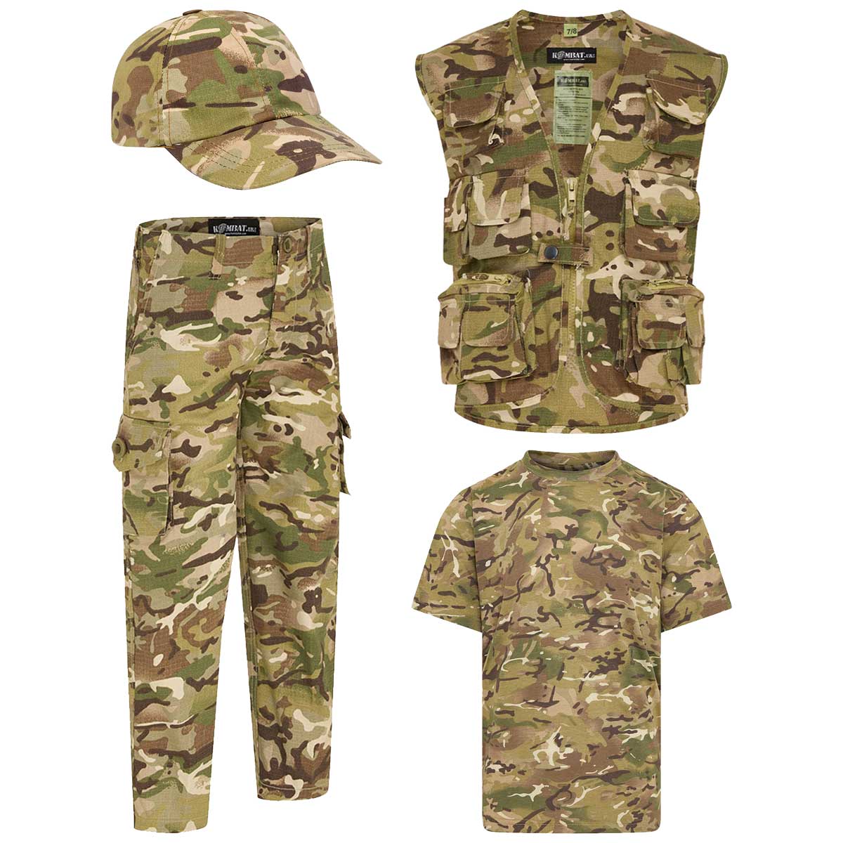 kombat kids explorer army kit btp camouflage