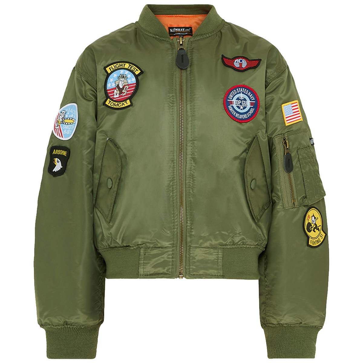 kombat kids ma1 jacket olive green