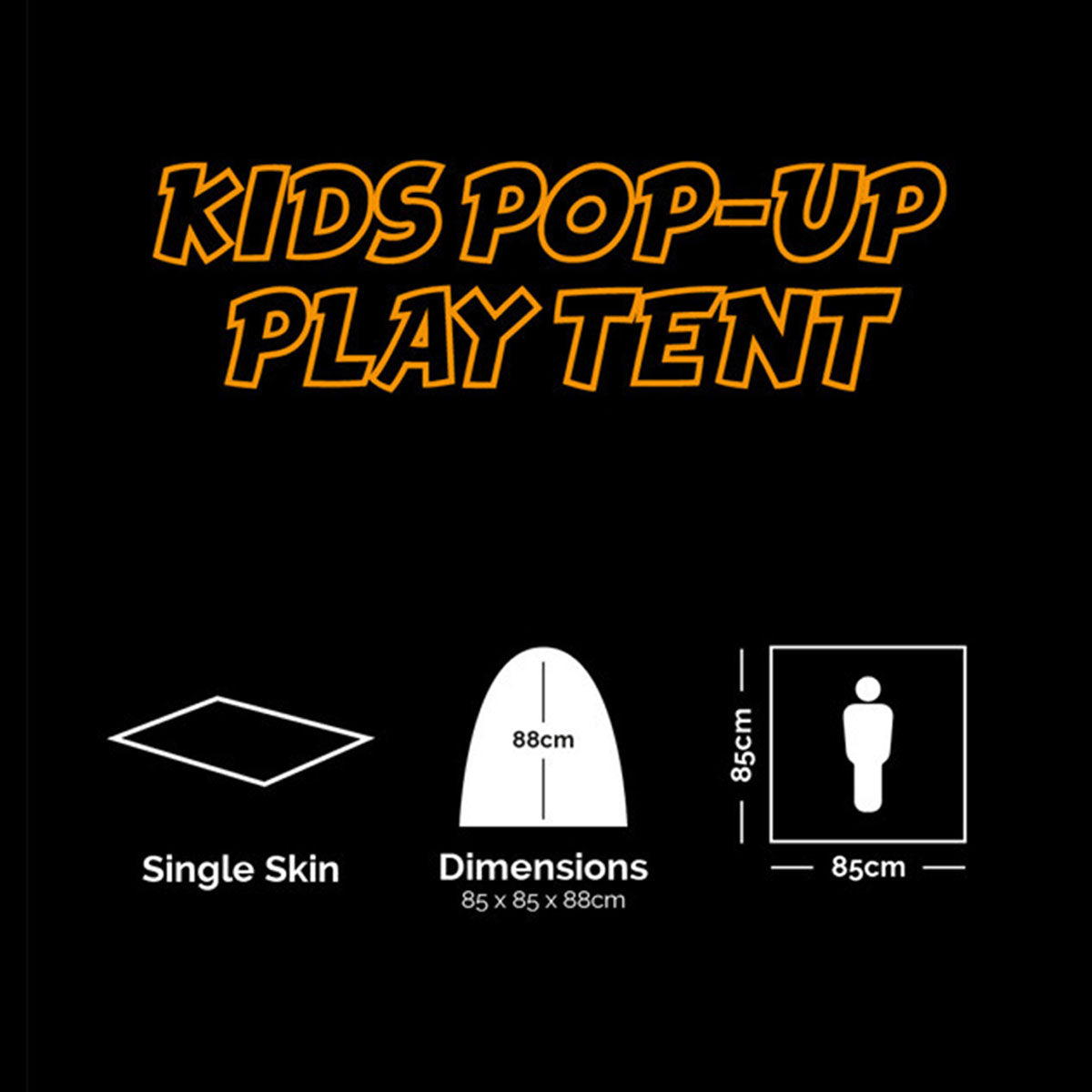kombat kids pop up play tent dimensions