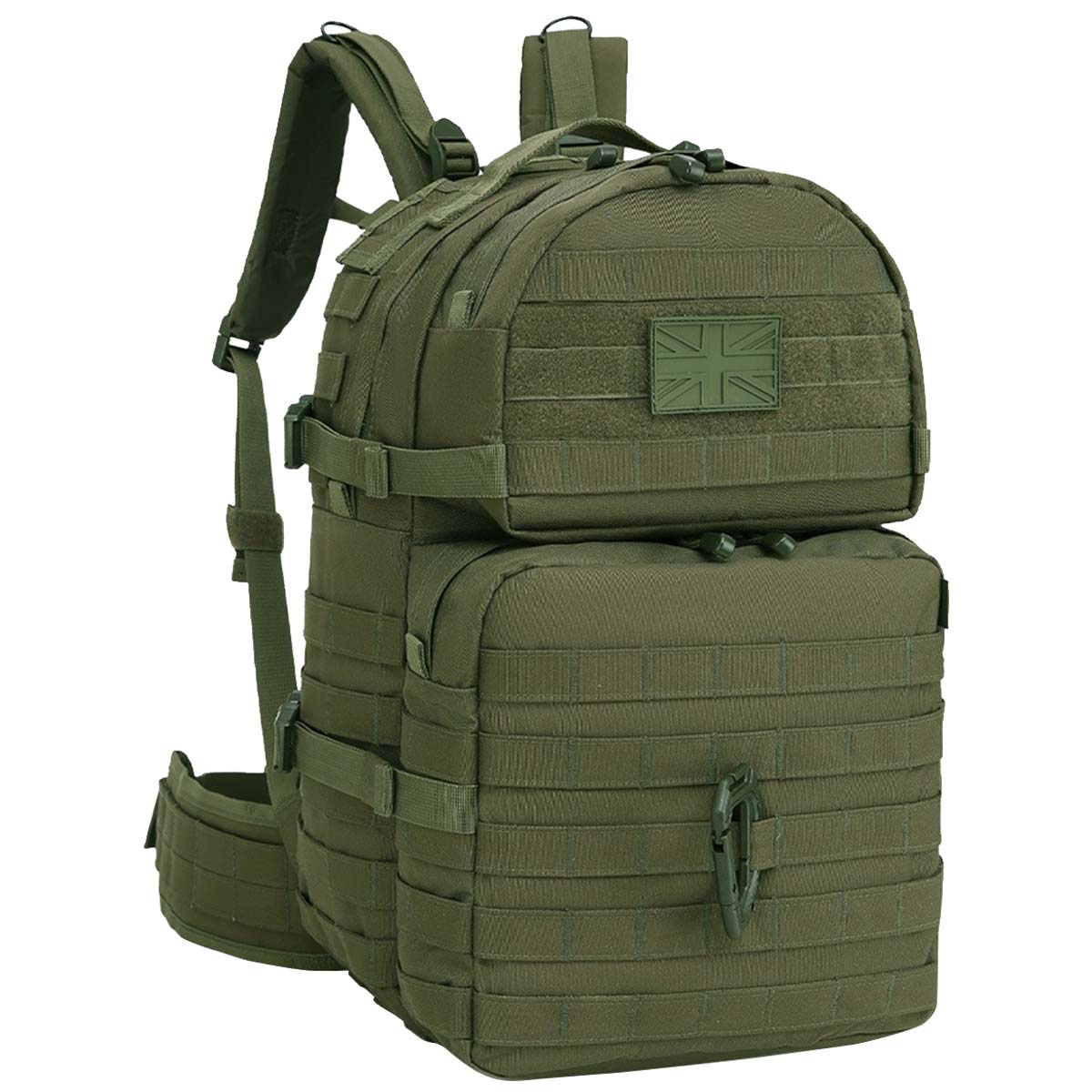 kombat olive green 40l molle assault pack