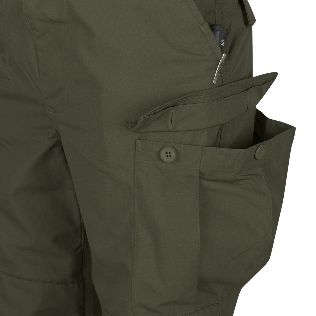 large cargo leg pockets on olive bdu mk2 helikon trousers