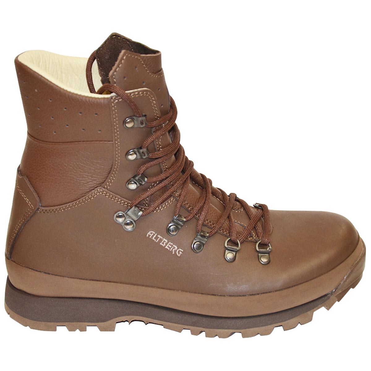 lateral view of altberg brown military ops boots