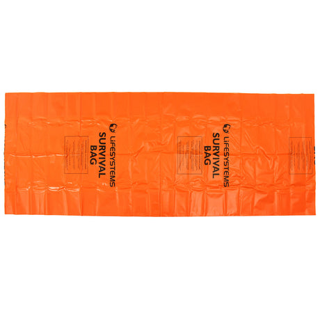 lifesystems orange survival bag unfolded