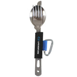 lifeventure titanium cutlery set 55g held with carabiner