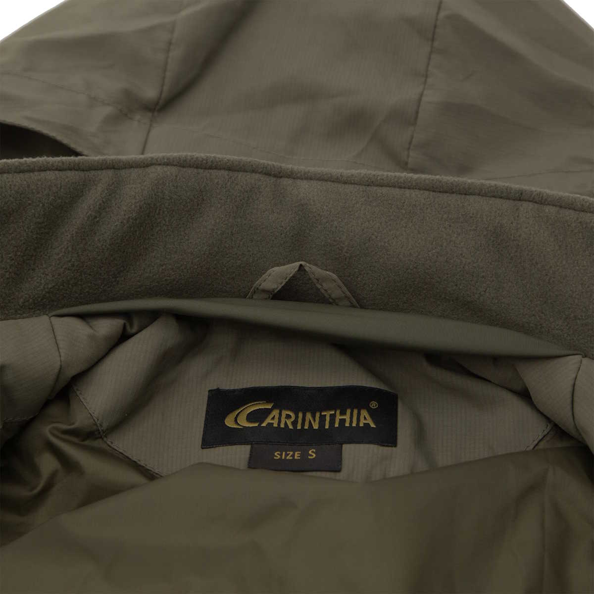 lig 5.0 carinthia olive green jacket with fleece lined collar
