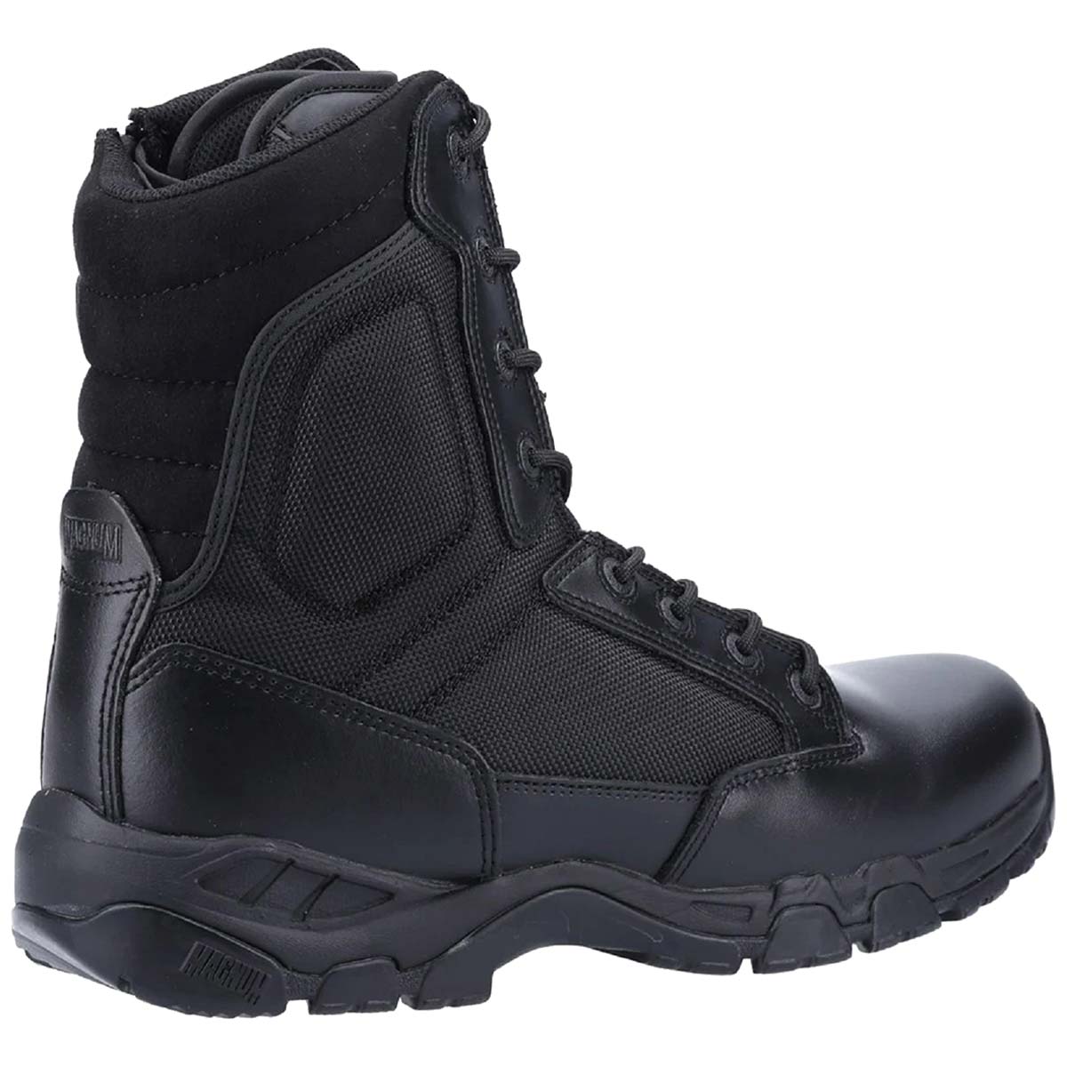 magnum viper pro 8 side zip boots black side angle of heel