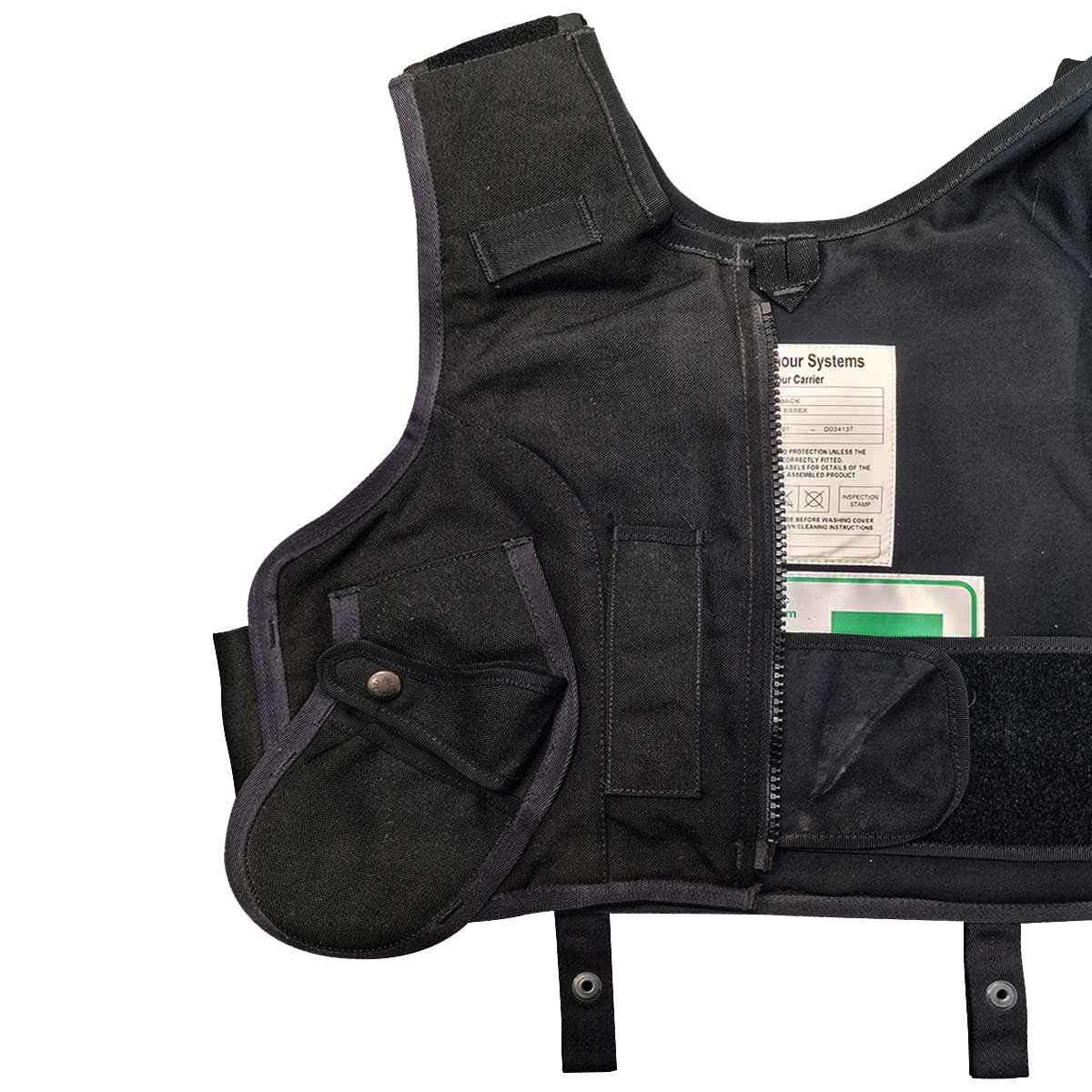meggitt overt stab vest black body armour adjustable waist