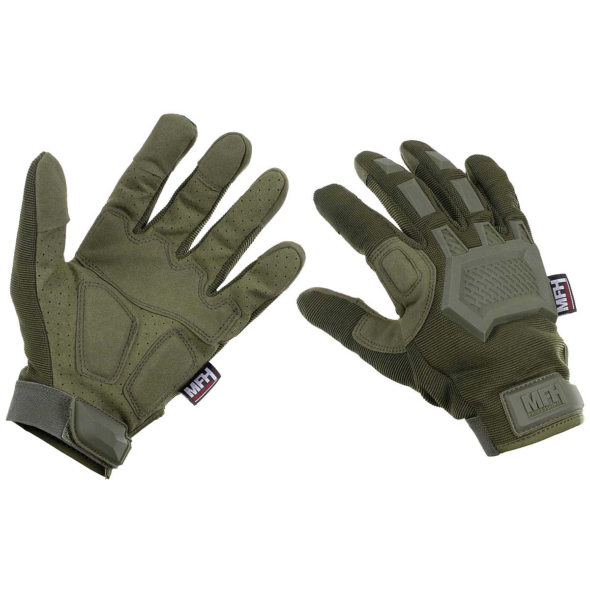 mfh action tactical gloves olive drab