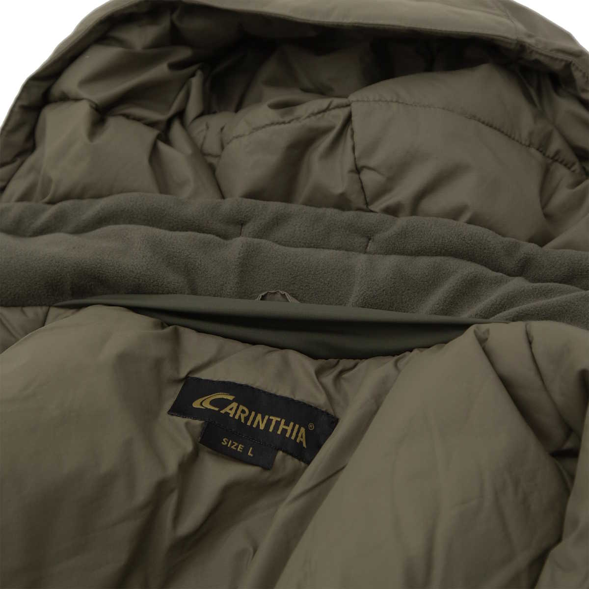 mig 5.0 carinthia olive jacket with fleece lined collar