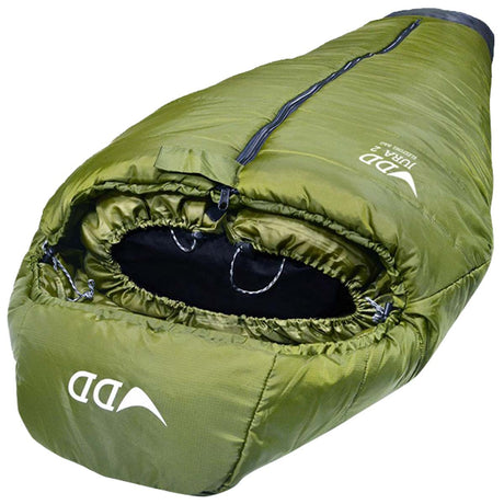 neck baffles of dd hammocks jura 2 green sleeping bag