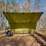 olive dd hammocks recycled tarp 3 windshed setup front angle
