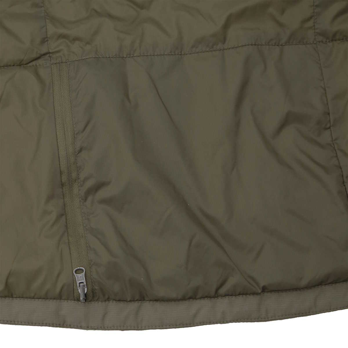 olive green 5.0 lig carinthia jacket with rear intergrated pocket