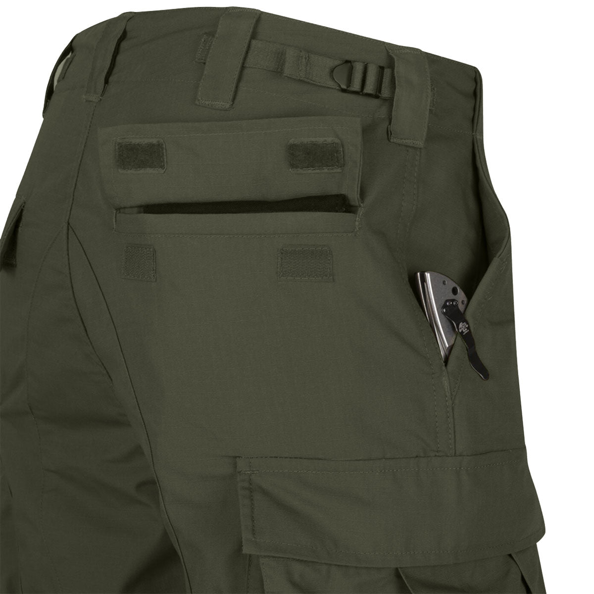 olive green helikon bdu mk2 trousers velcro closure rear pockets