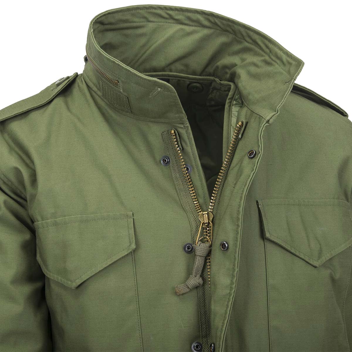 olive helikon m65 field jacket nyco sateen with standup collar