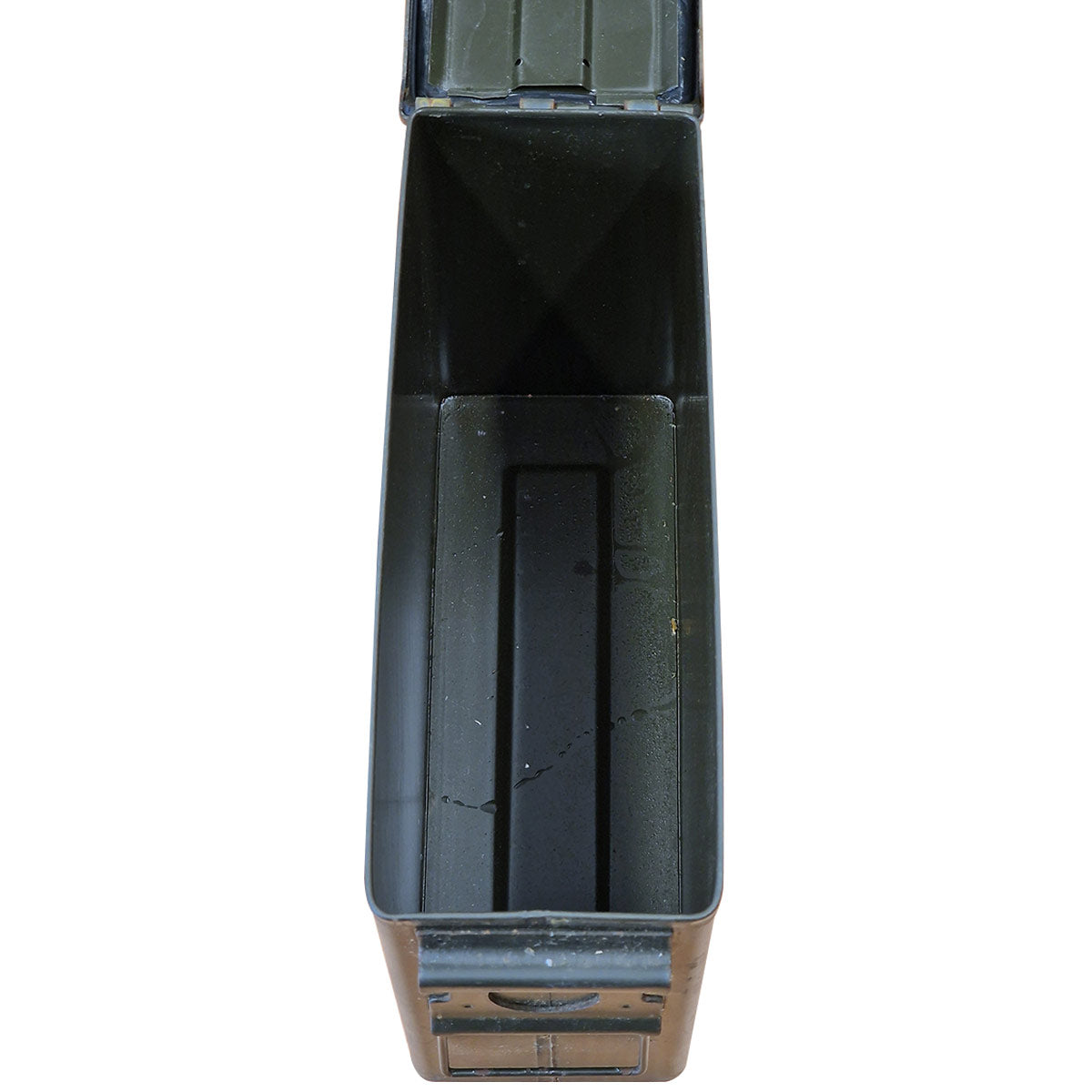 open 30 cal military ammo storage box