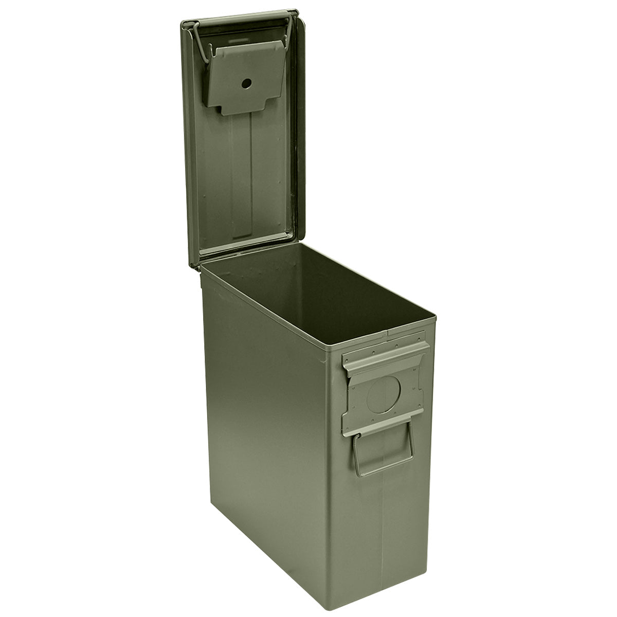 open british army pa 60 green metal 50 cal ammo box with seal