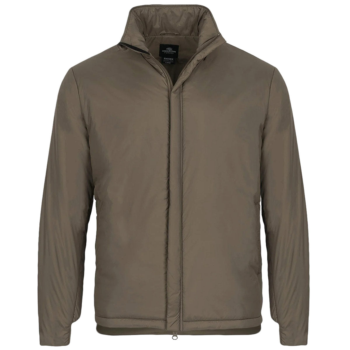 open collar of highlander ranger green rayder tactical insulated jacket