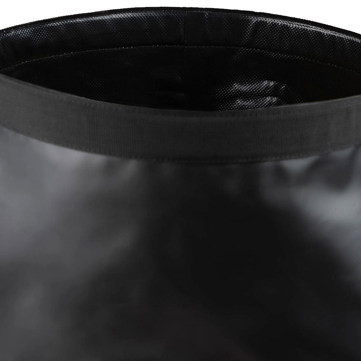 open top highlander tri laminated duffle bag black