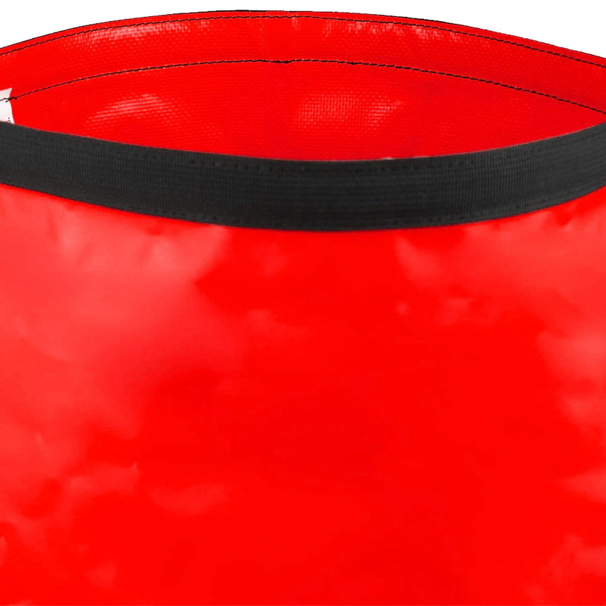 open top highlander tri laminated duffle bag red